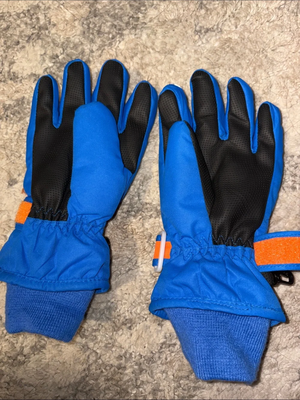 OFFERS OPEN! NWOT Kids ski gloves boys Blue & Orange Dinosaur Ski Gloves